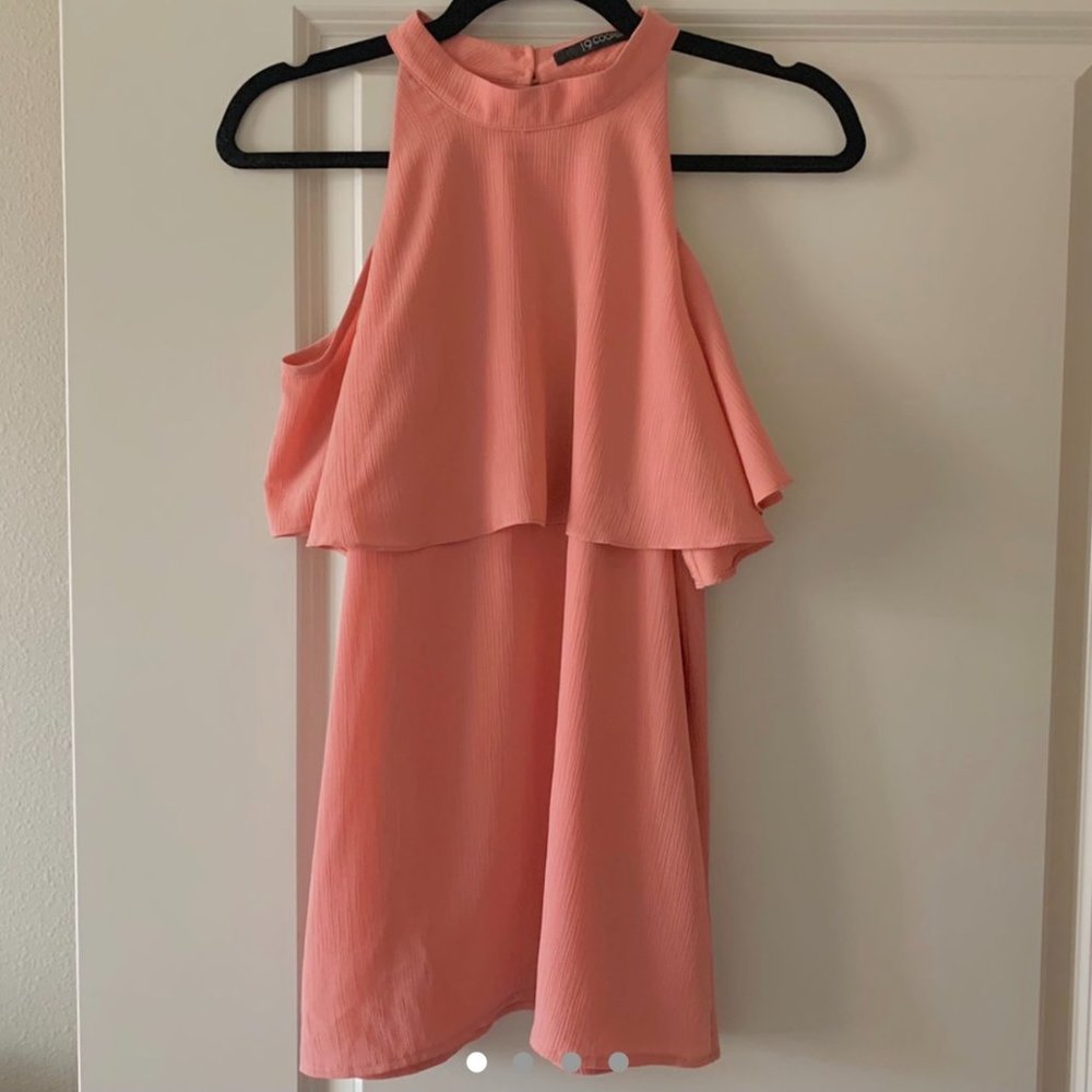 Cold shoulder🐹 collar blouse